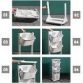 Kệ để đồ 3 tầng tiện dụng có bánh xe di chuyển linh hoạt BA1425 , Màu hồng 