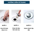 Nút chặn nhấn xả nước lavabo, chống mùi và lọc rác hiệu quả BA1423, 1 cái