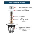 Nút chặn nhấn xả nước lavabo, chống mùi và lọc rác hiệu quả BA1423, 1 cái