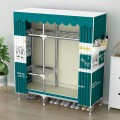 Tủ quần áo tủ vải khung thép titan cao cấp BA1289, Màu hồng baby - Loại 3 buồng ( 165*45*170cm )