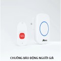 Thiết bị báo động không dây dùng cho người già, bệnh nhân BA1441, 1 chuông 1 nút bấm