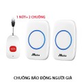 Thiết bị báo động không dây dùng cho người già, bệnh nhân BA1441, 1 chuông 1 nút bấm