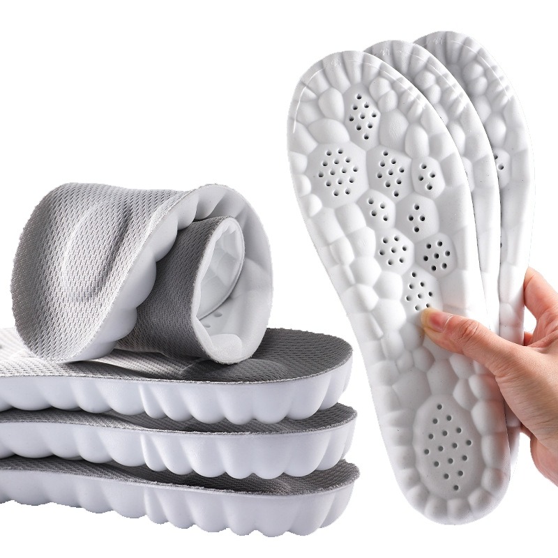 Combo 2 lót giày thể thao 4D lưu thông cửu huyệt, chất liệu cao su non BA1443