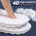Combo 2 lót giày thể thao 4D lưu thông cửu huyệt, chất liệu cao su non BA1443, Size 41/42 - Mặt xám - Đệm trắng