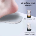 Combo 2 lót giày thể thao 4D lưu thông cửu huyệt, chất liệu cao su non BA1443, Size 41/42 - Mặt xám - Đệm trắng