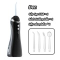 Máy tăm nước không dây tiện lợi có 4 đầu thay thế BA1484, Màu đen 