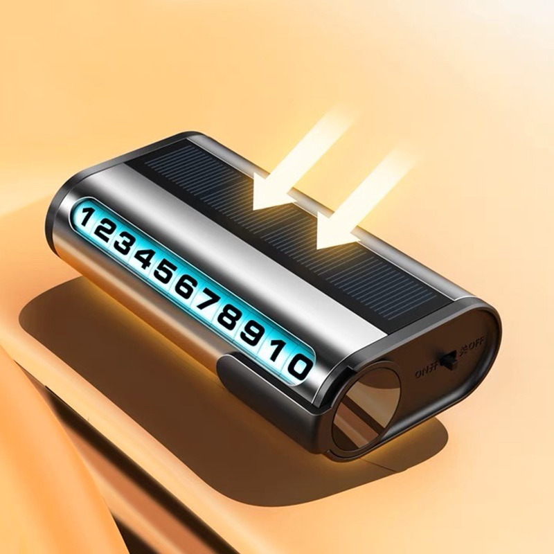 Bảng ghi số điện thoại ô tô kèm đèn led năng lượng mặt trời BA1482