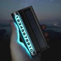 Bảng ghi số điện thoại ô tô kèm đèn led năng lượng mặt trời BA1482, Màu bạc led xanh