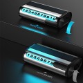 Bảng ghi số điện thoại ô tô kèm đèn led năng lượng mặt trời BA1482, Màu bạc led xanh