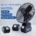 Quạt tích điện Makita để bàn 2 cấp độ gió siêu mát BA1480, QUẠT + 1 PIN + 1 SẠC