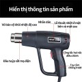 Máy khò nhiệt, máy thổi hơi nóng đa năng công suất lớn 2000W BA1479