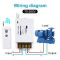 Bộ công tắc điều khiển từ xa Honest 40A/220V dùng cho máy bơm nước BA1477, Bộ HT-9220KG 40A 1km