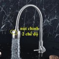 Vòi rửa chén bát nóng lạnh inox cần lò xo dẻo uốn mềm BA1466