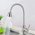 Vòi rửa chén bát nóng lạnh inox cần lò xo dẻo uốn mềm BA1466