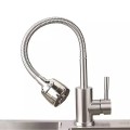 Vòi rửa chén bát nóng lạnh inox cần lò xo dẻo uốn mềm BA1466