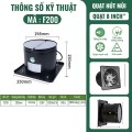  Quạt thông gió, hút mùi nhà bếp, nhà vệ sinh, phòng ngủ BA1452, FD100( quạt sắt)	