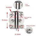 Bản lề lò xo inox không gỉ tự đóng cửa sau khi mở BA1468