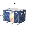 Túi đựng quần áo khung thép gấp gọn tiện lợi chống nước chống ẩm BA1487, Dung tích 78L: 50x40x33cm