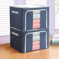 Túi đựng quần áo khung thép gấp gọn tiện lợi chống nước chống ẩm BA1487, Dung tích 78L: 50x40x33cm