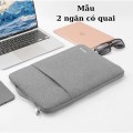 Túi chống sốc đựng laptop chống nước 2 ngăn có quai tiện lợi BA1499, Màu xám - 13inch - 13.3inch
