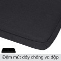 Túi chống sốc đựng laptop chống nước 2 ngăn có quai tiện lợi BA1499, Màu xám - 13inch - 13.3inch