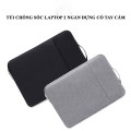Túi chống sốc đựng laptop chống nước 2 ngăn có quai tiện lợi BA1499, Màu xám - 13inch - 13.3inch