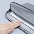 Túi chống sốc đựng laptop chống nước 2 ngăn có quai tiện lợi BA1499, Màu xám - 13inch - 13.3inch