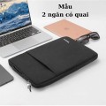 Túi chống sốc đựng laptop chống nước 2 ngăn có quai tiện lợi BA1499, Màu xám - 13inch - 13.3inch