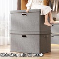 Hộp vải đựng quần áo có nắp có thể gấp gọn tiện lợi BA1502, Dung tích 40L (44*29*30cm)