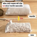 Túi hút chân không quần áo, chăn màn chống ẩm mốc tặng kèm bơm tay BA1506, Combo 10 túi 40x60