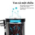 Hộp đựng hạt cà phê bằng thép không gỉ kèm muỗng định lượng BA1528, 1500ml