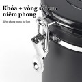 Hộp đựng hạt cà phê bằng thép không gỉ kèm muỗng định lượng BA1528, 1500ml