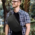 Túi đeo ngực chất liệu vải oxford chống thấm nước có cổng sạc usb BA1525, M (17x8x34cm)