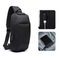 Túi đeo ngực chất liệu vải oxford chống thấm nước có cổng sạc usb BA1525, M (17x8x34cm)
