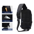 Túi đeo ngực chất liệu vải oxford chống thấm nước có cổng sạc usb BA1525, M (17x8x34cm)