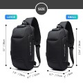 Túi đeo ngực chất liệu vải oxford chống thấm nước có cổng sạc usb BA1525, M (17x8x34cm)