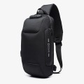 Túi đeo ngực chất liệu vải oxford chống thấm nước có cổng sạc usb BA1525, M (17x8x34cm)