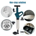Dụng cụ thông tắc bồn cầu bằng khí nén cực mạnh BA1523, Ống thép - Tay cong