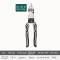 Kìm điện đa năng 9 in 1 size 10 inch thép CRV siêu bền BA1527, Kìm mũi kim
