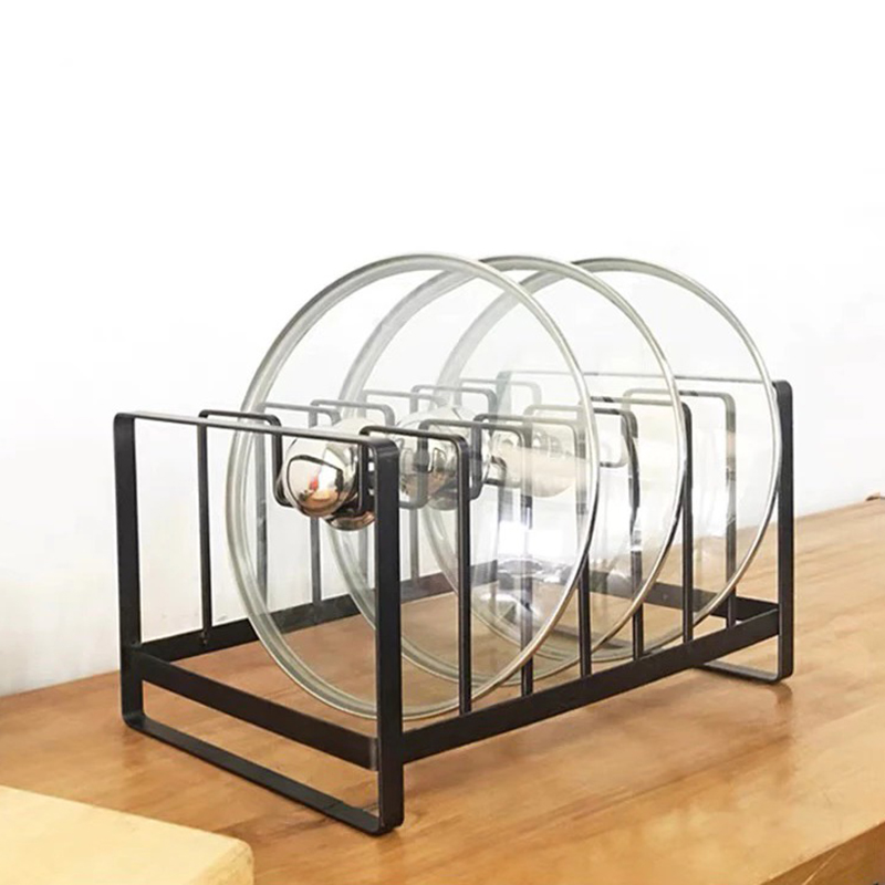 Giá inox cài vung, nắp nồi, treo thớt sơn tĩnh điện cao cấp không gỉ BA1537