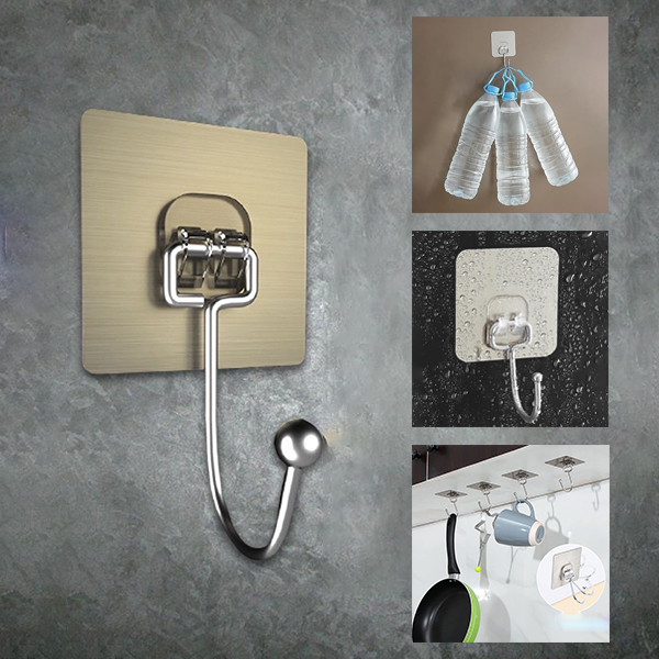 Combo 20 móc dán tường inox đa năng, treo đồ tiện lợi BA1512