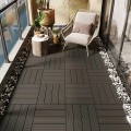 Vỉ nhựa trải sàn vân gỗ cho sàn ban công, nhà tắm, bể bơi, sân vườn BA1538, Màu nâu đỏ
