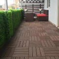 Vỉ nhựa trải sàn vân gỗ cho sàn ban công, nhà tắm, bể bơi, sân vườn BA1538, Màu nâu đỏ