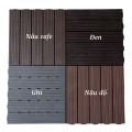 Vỉ nhựa trải sàn vân gỗ cho sàn ban công, nhà tắm, bể bơi, sân vườn BA1538, Màu nâu đỏ