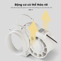Quạt thông gió hút mùi đường ống đa năng chuyên dùng cho nhà bếp, nhà vệ sinh BA1571, HF75 -35W