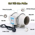 Quạt thông gió hút mùi đường ống đa năng chuyên dùng cho nhà bếp, nhà vệ sinh BA1571, HF75 -35W
