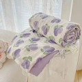 Chăn hè cotton bông đậu mềm mại thoáng mát giặt máy thoải mái BA1529, Hoa văn gấu nhỏ