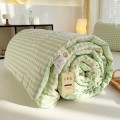 Chăn cotton đũi bông ép xơ đậu nành siêu mềm, thoáng mát BA1530, Chăn đũi kẻ xanh than