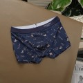 Hộp 4 quần sịp đùi nam boxer vải thun cotton co dãn, thấm hút mồ hôi BA1591, Size XL : Cân nặng từ 56-65kg