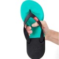 Dép Thái Lan nam nữ xỏ ngón siêu nhẹ, êm BA1597, Quai đen  - Size 40 - 25cm